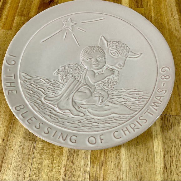 Frankoma The Blessing of Christmas Plate Pottery Wall Decor Christmas Vintage - Picture 2 of 6
